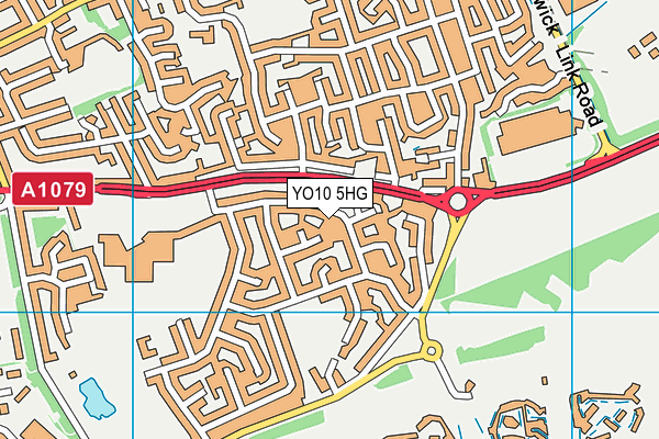 YO10 5HG map - OS VectorMap District (Ordnance Survey)