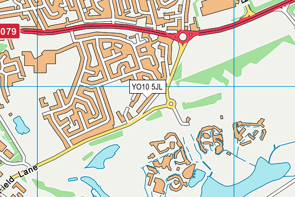 YO10 5JL map - OS VectorMap District (Ordnance Survey) YO10 5JL map - OS VectorMap District (Ordnance Survey)