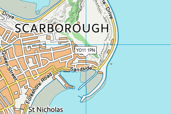 YO11 1PN map - OS VectorMap District (Ordnance Survey)
