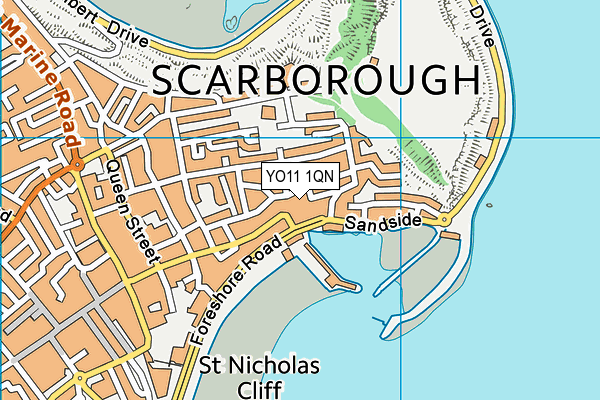 YO11 1QN map - OS VectorMap District (Ordnance Survey)