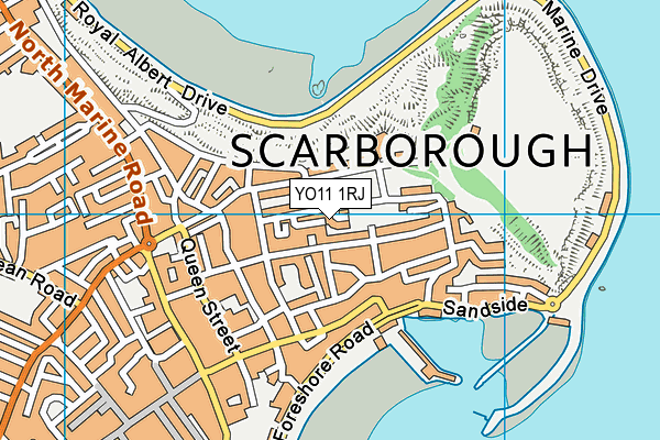 YO11 1RJ map - OS VectorMap District (Ordnance Survey)