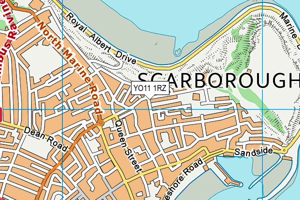 YO11 1RZ map - OS VectorMap District (Ordnance Survey)