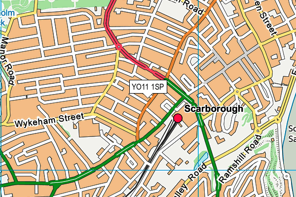 YO11 1SP map - OS VectorMap District (Ordnance Survey) YO11 1SP map - OS VectorMap District (Ordnance Survey)