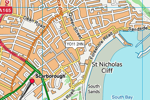 YO11 2HN map - OS VectorMap District (Ordnance Survey)