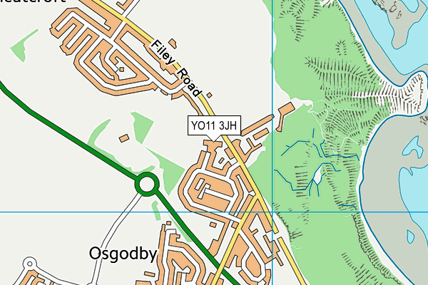 YO11 3JH map - OS VectorMap District (Ordnance Survey) YO11 3JH map - OS VectorMap District (Ordnance Survey)