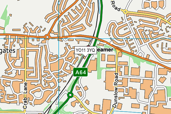 YO11 3YQ map - OS VectorMap District (Ordnance Survey)