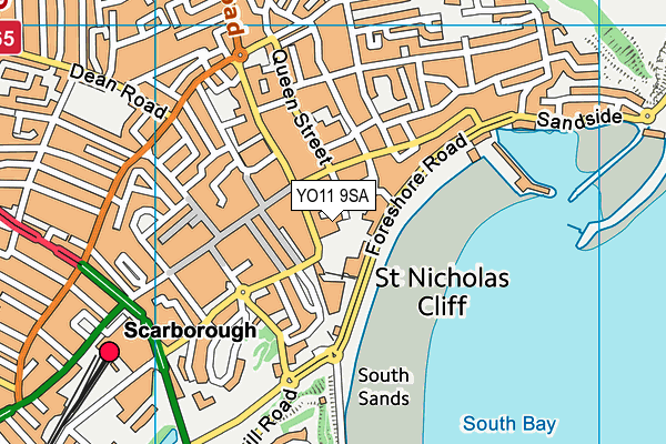 YO11 9SA map - OS VectorMap District (Ordnance Survey) YO11 9SA map - OS VectorMap District (Ordnance Survey)