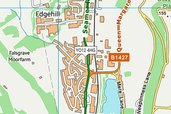 YO12 4HG map - OS VectorMap District (Ordnance Survey)