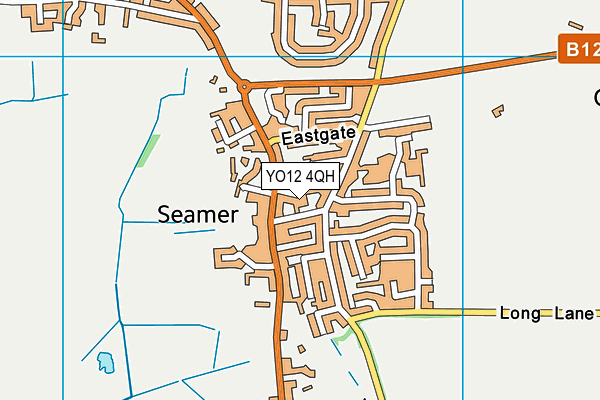 YO12 4QH map - OS VectorMap District (Ordnance Survey) YO12 4QH map - OS VectorMap District (Ordnance Survey)