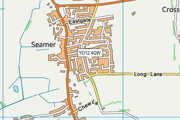YO12 4QW map - OS VectorMap District (Ordnance Survey) YO12 4QW map - OS VectorMap District (Ordnance Survey)