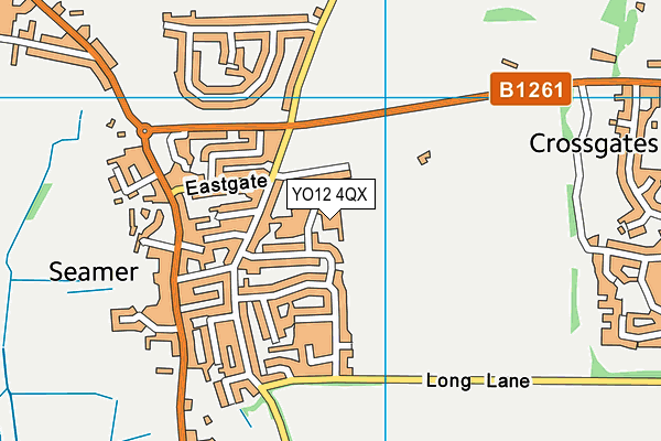 YO12 4QX map - OS VectorMap District (Ordnance Survey) YO12 4QX map - OS VectorMap District (Ordnance Survey)