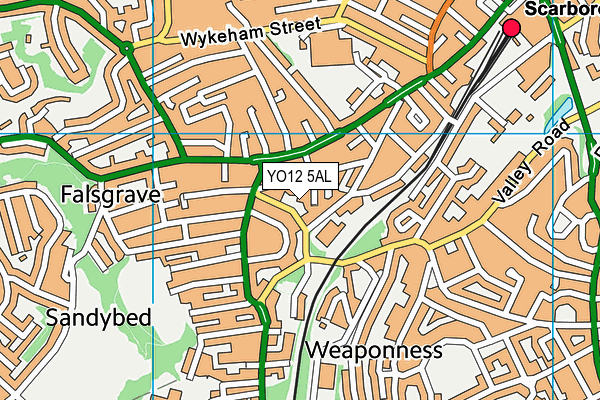 YO12 5AL map - OS VectorMap District (Ordnance Survey)
