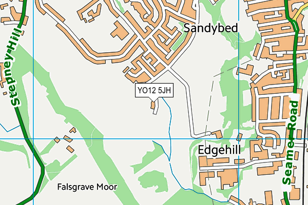 YO12 5JH map - OS VectorMap District (Ordnance Survey) YO12 5JH map - OS VectorMap District (Ordnance Survey)