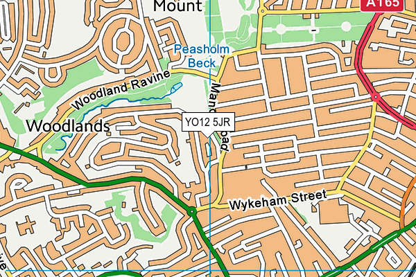 YO12 5JR map - OS VectorMap District (Ordnance Survey) YO12 5JR map - OS VectorMap District (Ordnance Survey)
