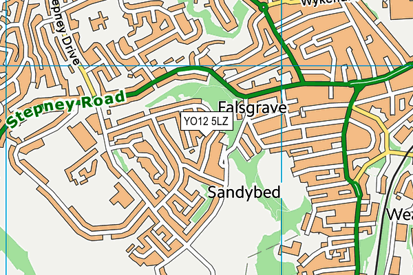 YO12 5LZ map - OS VectorMap District (Ordnance Survey)