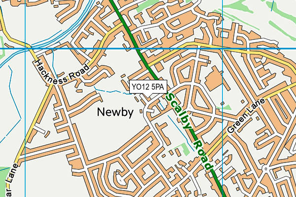 YO12 5PA map - OS VectorMap District (Ordnance Survey) YO12 5PA map - OS VectorMap District (Ordnance Survey)