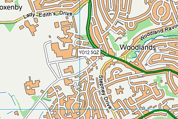 YO12 5QZ map - OS VectorMap District (Ordnance Survey)