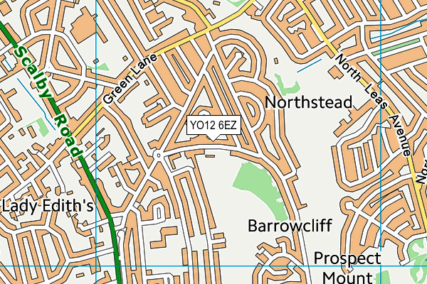 YO12 6EZ map - OS VectorMap District (Ordnance Survey) YO12 6EZ map - OS VectorMap District (Ordnance Survey)