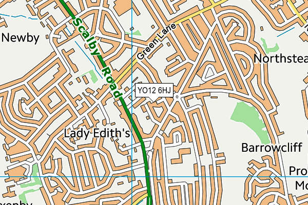 YO12 6HJ map - OS VectorMap District (Ordnance Survey)