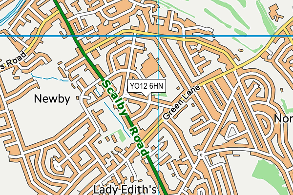YO12 6HN map - OS VectorMap District (Ordnance Survey) YO12 6HN map - OS VectorMap District (Ordnance Survey)