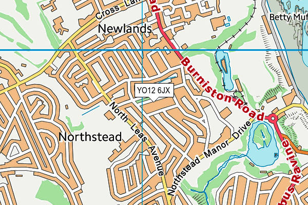 YO12 6JX map - OS VectorMap District (Ordnance Survey)