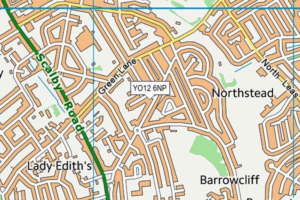 YO12 6NP map - OS VectorMap District (Ordnance Survey)