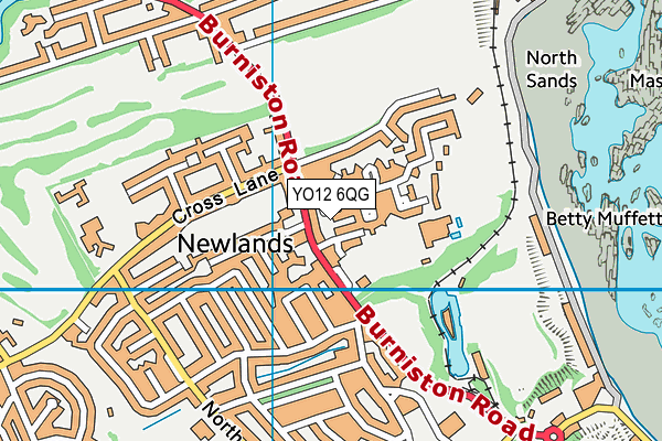YO12 6QG map - OS VectorMap District (Ordnance Survey) YO12 6QG map - OS VectorMap District (Ordnance Survey)