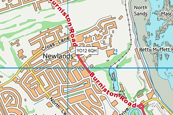 YO12 6QH map - OS VectorMap District (Ordnance Survey)
