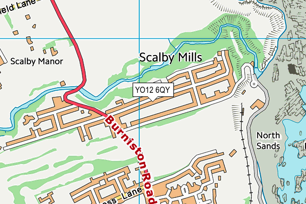 YO12 6QY map - OS VectorMap District (Ordnance Survey) YO12 6QY map - OS VectorMap District (Ordnance Survey)