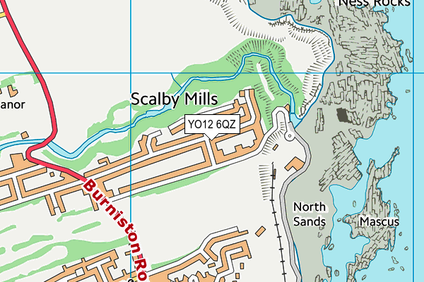 YO12 6QZ map - OS VectorMap District (Ordnance Survey)