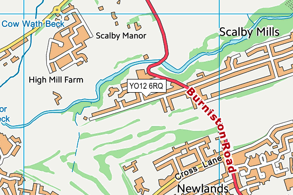 YO12 6RQ map - OS VectorMap District (Ordnance Survey) YO12 6RQ map - OS VectorMap District (Ordnance Survey)