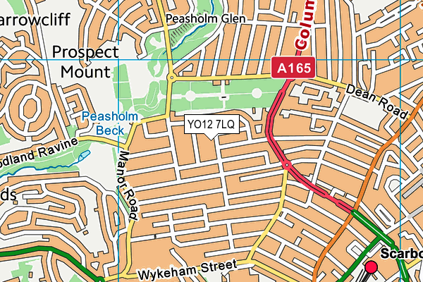 YO12 7LQ map - OS VectorMap District (Ordnance Survey)