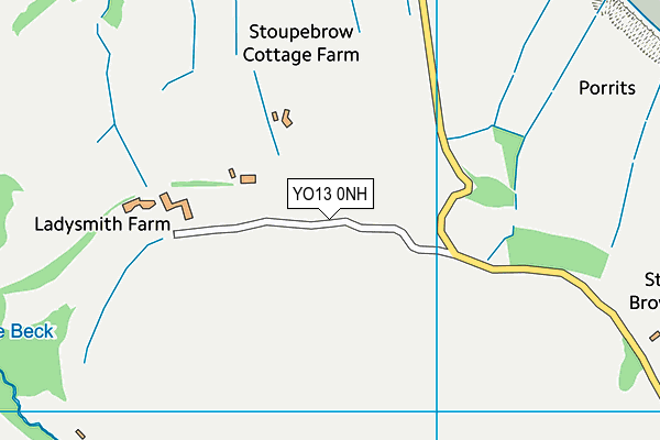 YO13 0NH map - OS VectorMap District (Ordnance Survey) YO13 0NH map - OS VectorMap District (Ordnance Survey)