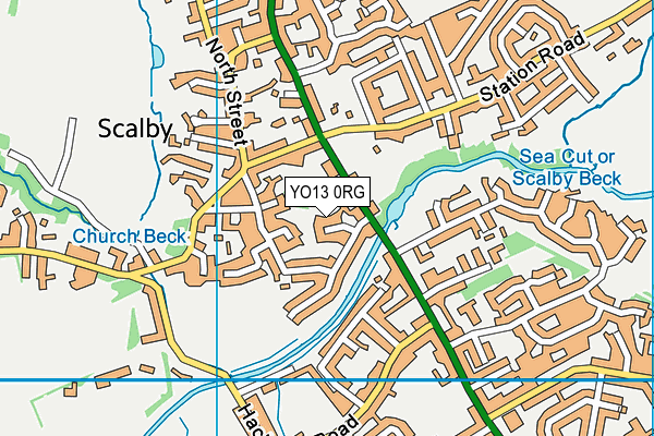 YO13 0RG map - OS VectorMap District (Ordnance Survey) YO13 0RG map - OS VectorMap District (Ordnance Survey)