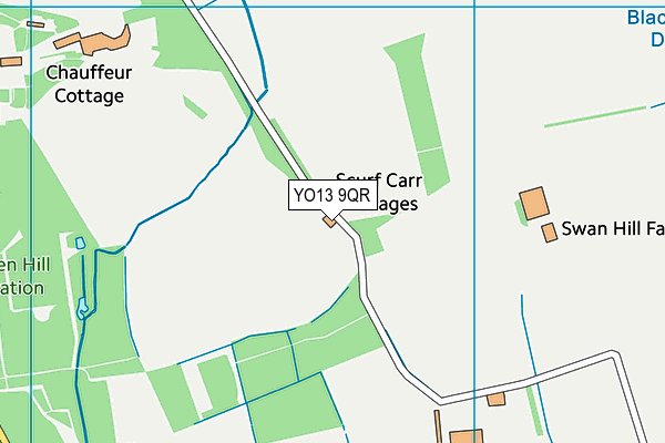 YO13 9QR map - OS VectorMap District (Ordnance Survey) YO13 9QR map - OS VectorMap District (Ordnance Survey)