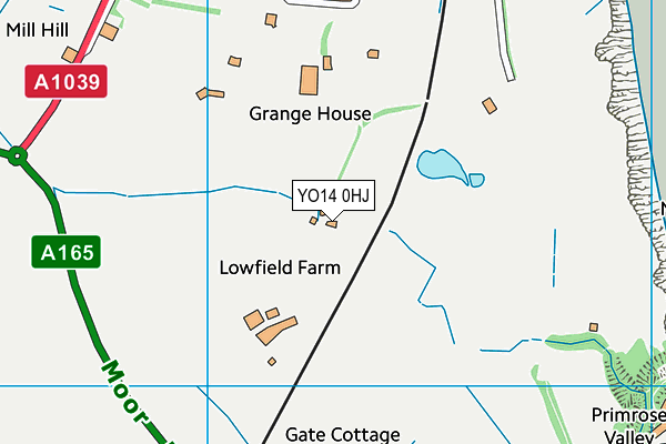YO14 0HJ map - OS VectorMap District (Ordnance Survey)