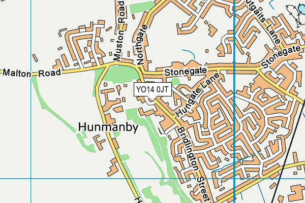 YO14 0JT map - OS VectorMap District (Ordnance Survey) YO14 0JT map - OS VectorMap District (Ordnance Survey)