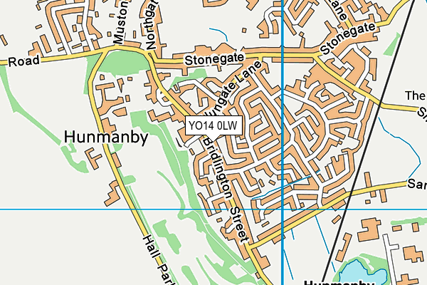 YO14 0LW map - OS VectorMap District (Ordnance Survey) YO14 0LW map - OS VectorMap District (Ordnance Survey)