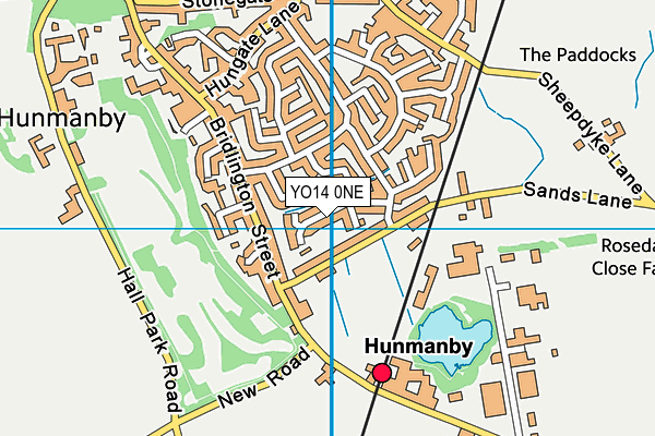 YO14 0NE map - OS VectorMap District (Ordnance Survey) YO14 0NE map - OS VectorMap District (Ordnance Survey)