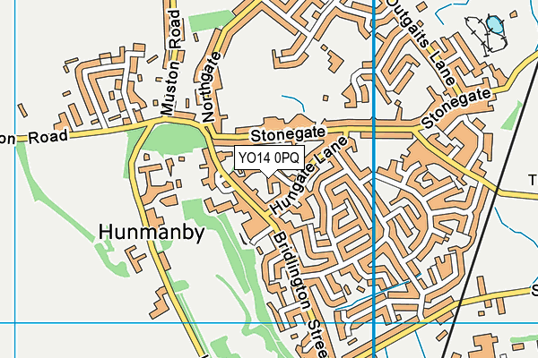 YO14 0PQ map - OS VectorMap District (Ordnance Survey)
