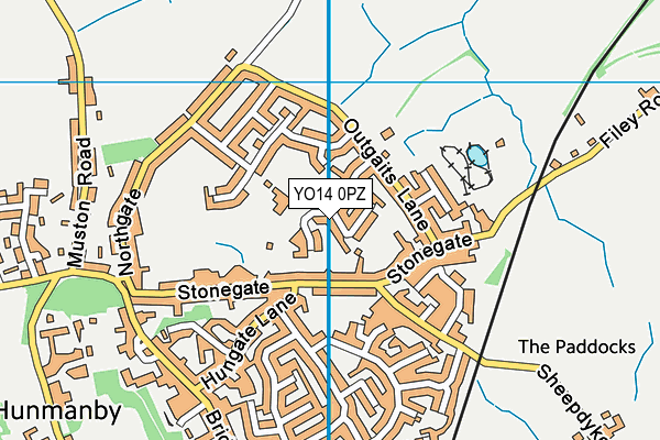 YO14 0PZ map - OS VectorMap District (Ordnance Survey) YO14 0PZ map - OS VectorMap District (Ordnance Survey)