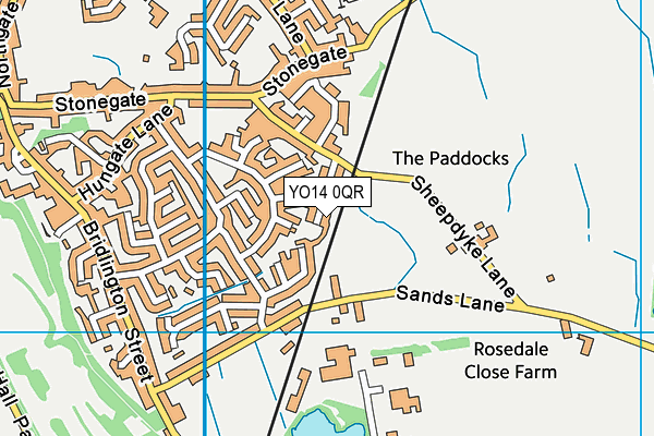 YO14 0QR map - OS VectorMap District (Ordnance Survey)