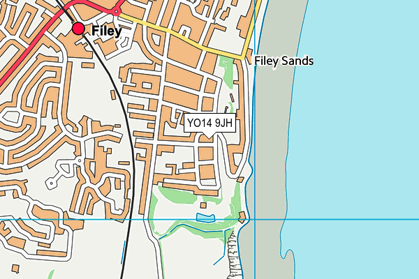 YO14 9JH map - OS VectorMap District (Ordnance Survey)