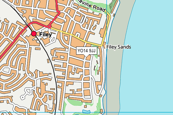 YO14 9JJ map - OS VectorMap District (Ordnance Survey)