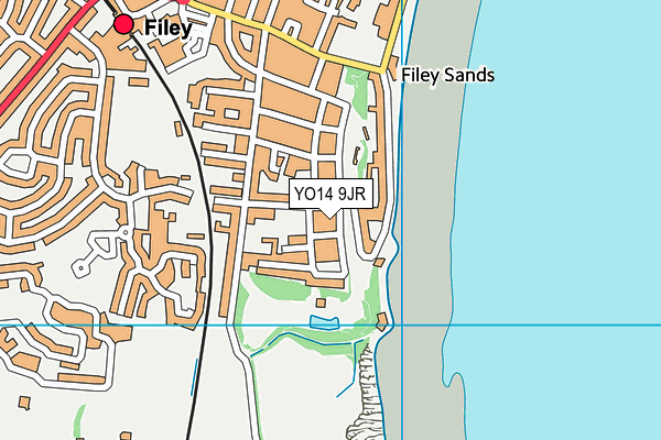 YO14 9JR map - OS VectorMap District (Ordnance Survey) YO14 9JR map - OS VectorMap District (Ordnance Survey)