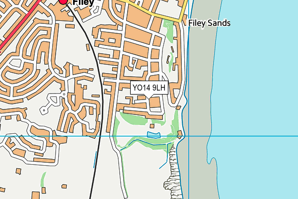 YO14 9LH map - OS VectorMap District (Ordnance Survey) YO14 9LH map - OS VectorMap District (Ordnance Survey)