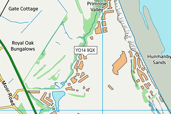 YO14 9QX map - OS VectorMap District (Ordnance Survey) YO14 9QX map - OS VectorMap District (Ordnance Survey)