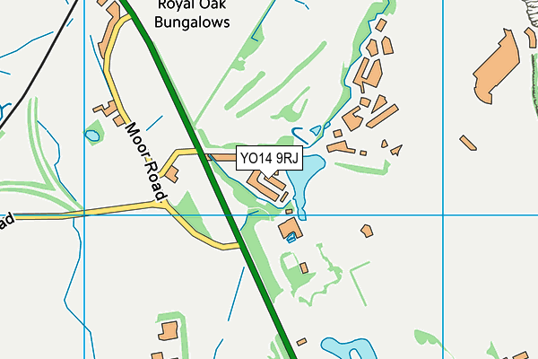 YO14 9RJ map - OS VectorMap District (Ordnance Survey) YO14 9RJ map - OS VectorMap District (Ordnance Survey)