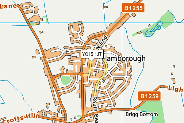 YO15 1JT map - OS VectorMap District (Ordnance Survey) YO15 1JT map - OS VectorMap District (Ordnance Survey)