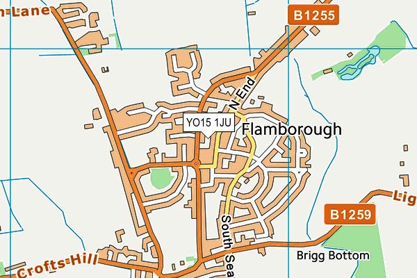 YO15 1JU map - OS VectorMap District (Ordnance Survey)